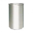 Stainless Steel Semi Round Bin 1/2 Ashtray 1/2 Open Top