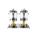 Double Tank Gold Plated Juice Dispenser